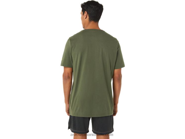 Asics pânză de măsline tricou cu mânecă scurtă cu pensulă ZF4641258