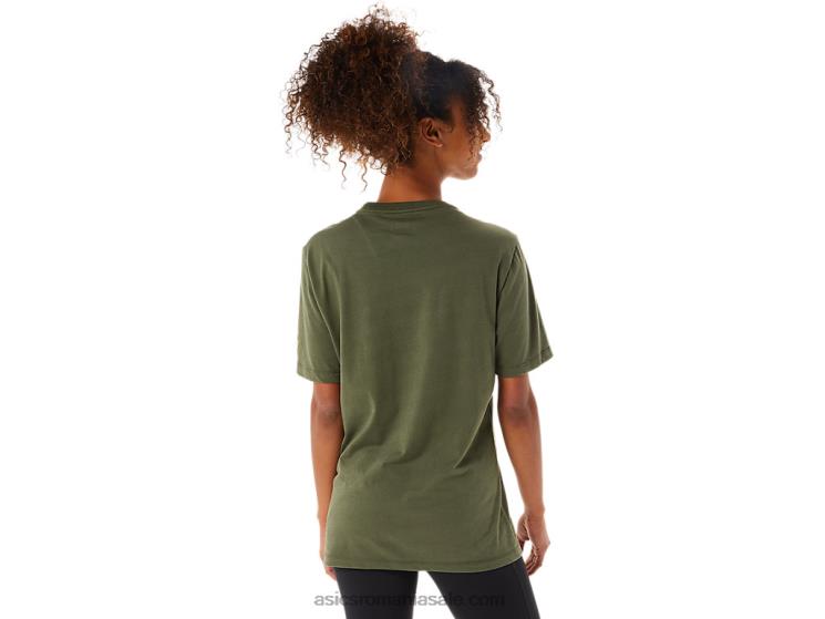 Asics pânză de măsline tricou cu mânecă scurtă cu pensulă ZF4641258