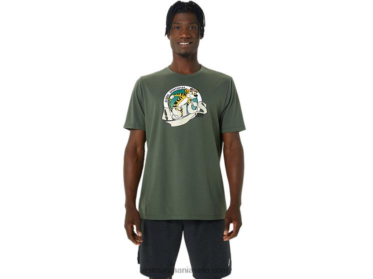 Asics pânză de măsline tricou heritage 1977 ZF464875