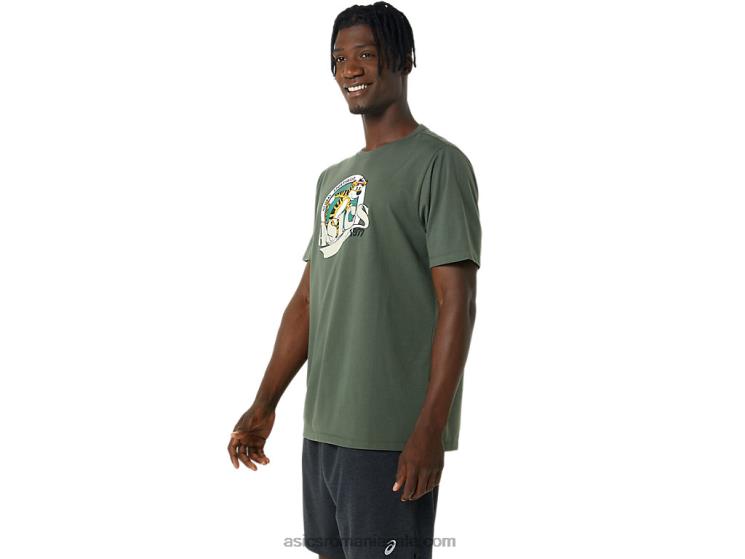 Asics pânză de măsline tricou heritage 1977 ZF464875