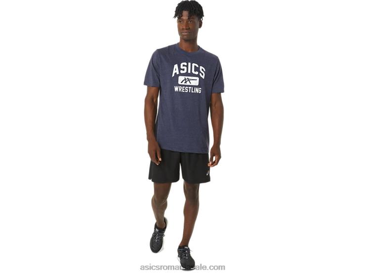 Asics peaton heather Tricou grafic de lupte unisex ZF464826