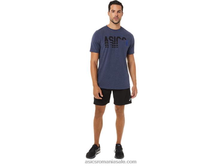 Asics peaton heather tricou cu mânecă scurtă în dungi ZF4641731