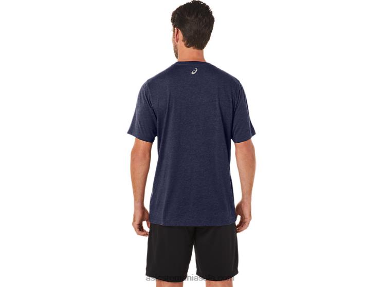 Asics peaton heather tricou cu mânecă scurtă în dungi ZF46423