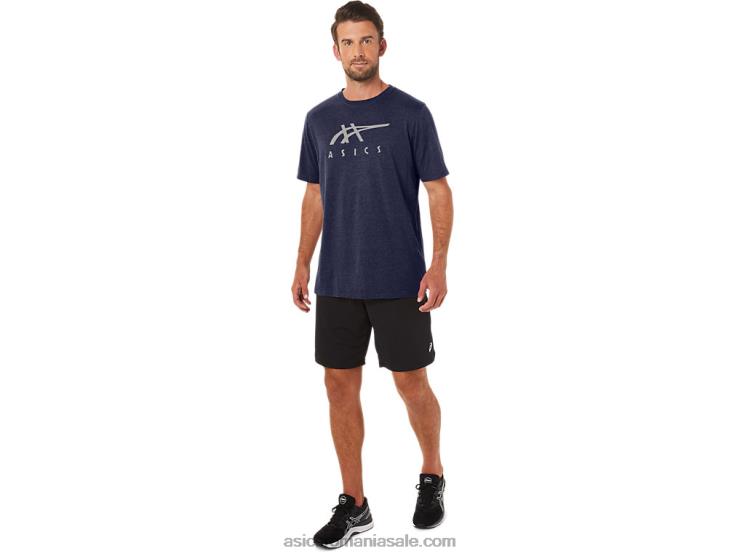 Asics peaton heather tricou cu mânecă scurtă în dungi ZF46423