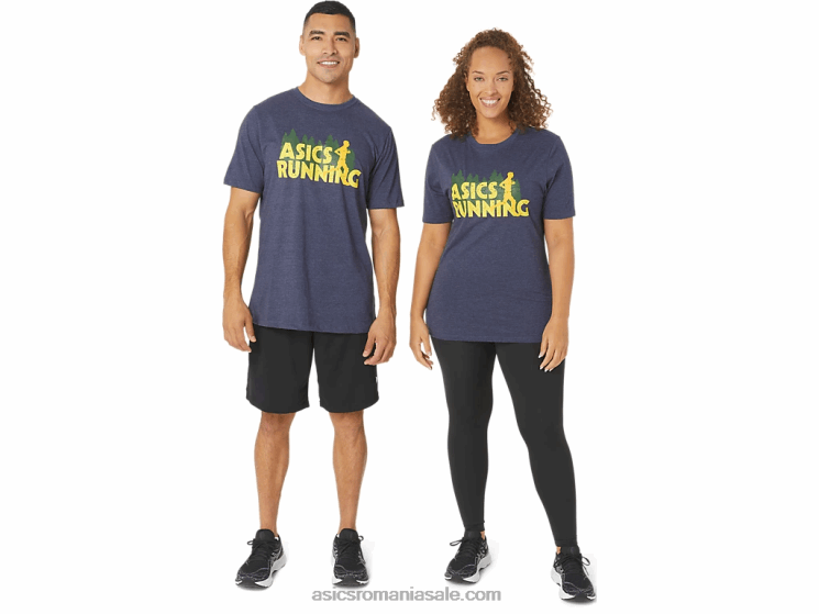Asics peaton heather tricou evergreen trail run ZF464803
