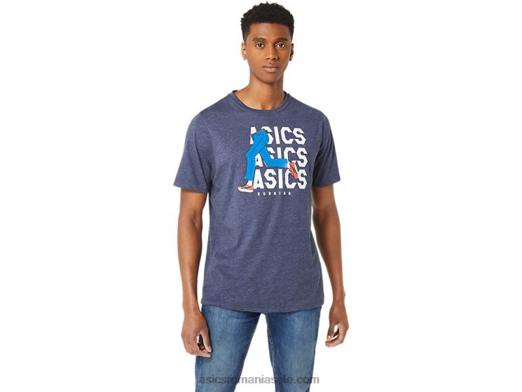 Asics peaton heather tricou unisex blue jean mile crew ZF46425