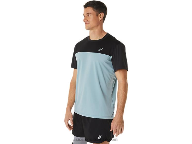 Asics performanță negru/oțel ușor top cu mânecă scurtă pentru bărbați ZF4641028