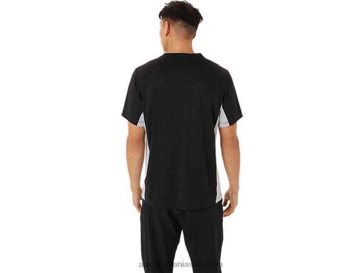 Asics performance black/sheet rock trena bărbătească sana cu mânecă scurtă ZF4641356