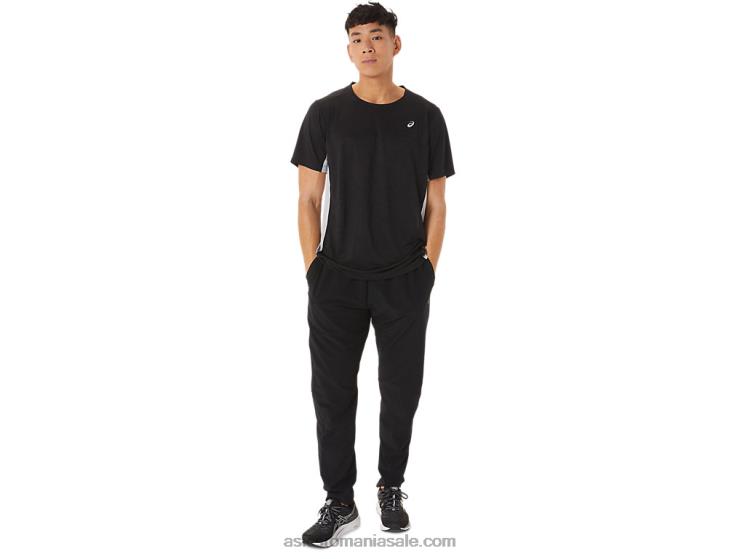 Asics performance black/sheet rock trena bărbătească sana cu mânecă scurtă ZF4641356