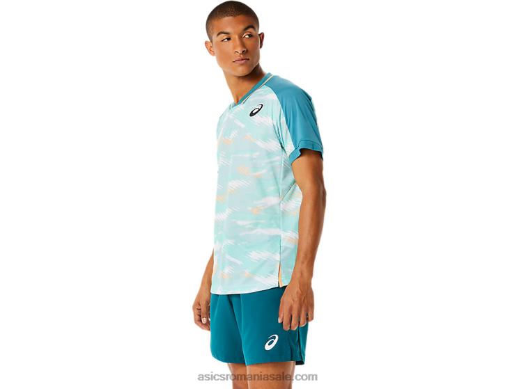 Asics pin cețos top cu mânecă scurtă pentru bărbați ZF4641090