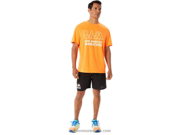 Asics portocaliu șocant mânecă scurtă lam ready-set ii pentru bărbați ZF4641342