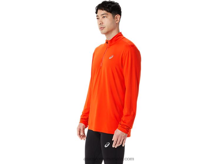 Asics roșii cherry jumătate de fermoar gata pentru bărbați ZF464966