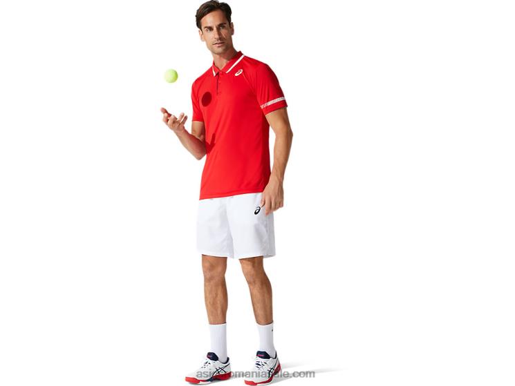 Asics roșu clasic tricou polo pentru bărbați ZF4641775