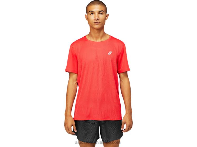 Asics roșu electric top cu mânecă scurtă ventilat pentru bărbați ZF4641799