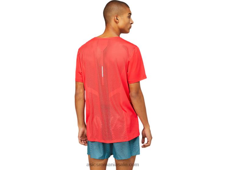 Asics roșu electric top cu mânecă scurtă ventilat pentru bărbați ZF4641799