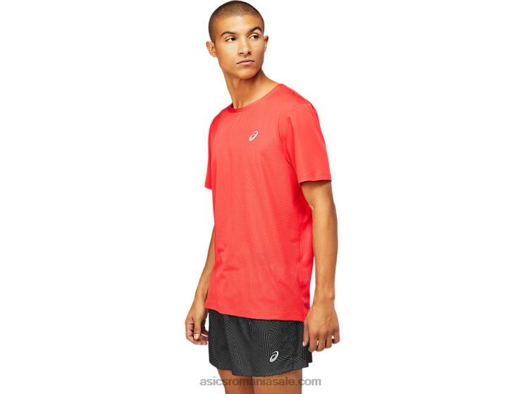 Asics roșu electric top cu mânecă scurtă ventilat pentru bărbați ZF4641799