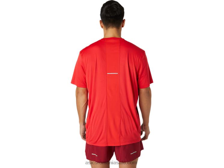 Asics roșu electric/visiniu bluză bărbătească Kasane cu mânecă scurtă ZF4641778