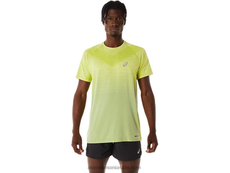 Asics salvie ușoară/coaja de lime top fără cusături pentru bărbați cu mânecă scurtă ZF46427