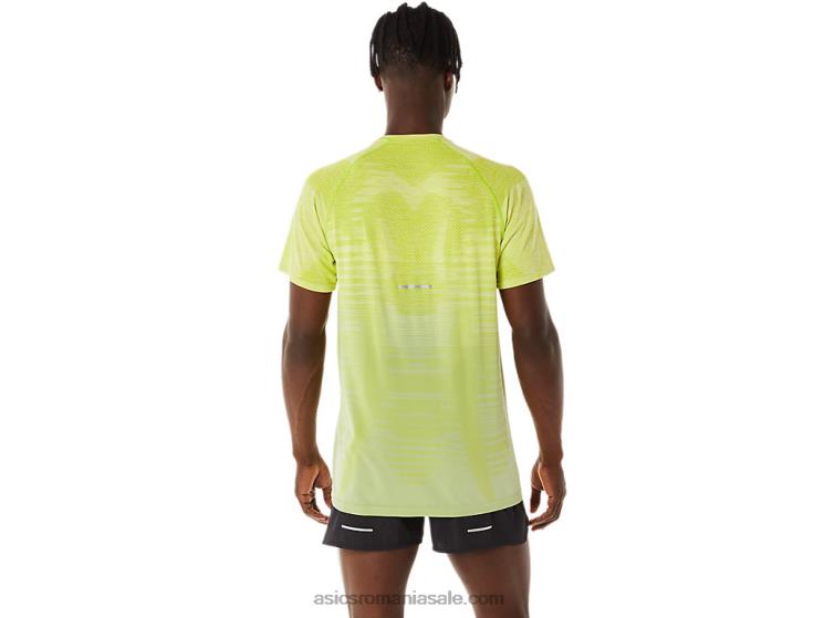 Asics salvie ușoară/coaja de lime top fără cusături pentru bărbați cu mânecă scurtă ZF46427