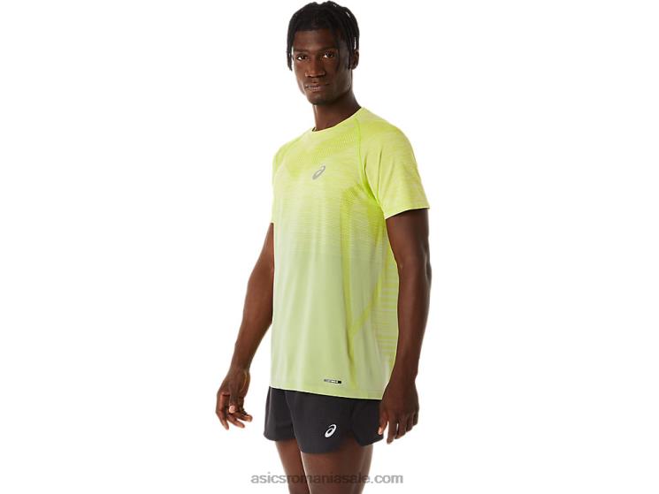 Asics salvie ușoară/coaja de lime top fără cusături pentru bărbați cu mânecă scurtă ZF46427