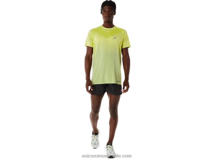 Asics salvie ușoară/coaja de lime top fără cusături pentru bărbați cu mânecă scurtă ZF46427