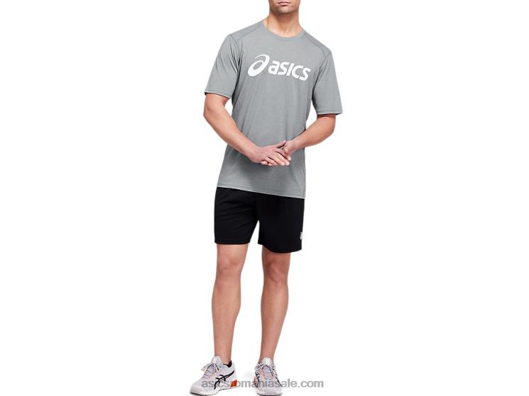 Asics sheet rock heather/alb maiou de antrenament triblend pentru bărbați cu mânecă scurtă ZF4641987