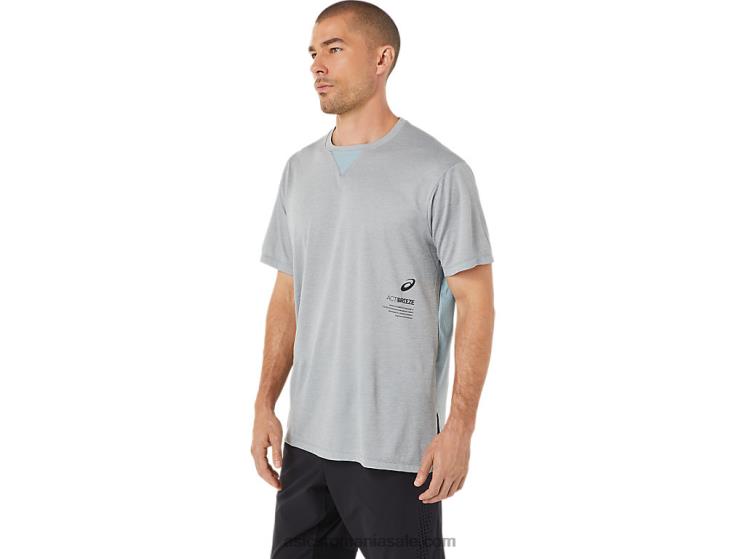 Asics sheet rock heather top cu mânecă scurtă din jacquard actibreeze pentru bărbați ZF4641515