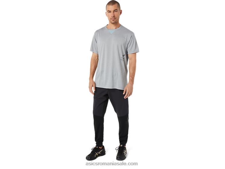 Asics sheet rock heather top cu mânecă scurtă din jacquard actibreeze pentru bărbați ZF4641515