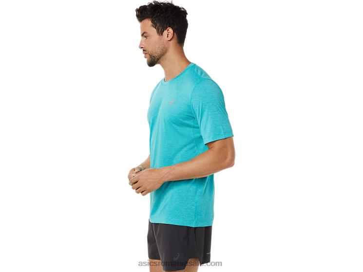 Asics techno cyan top de performanță cu mânecă scurtă pentru bărbați ZF464892