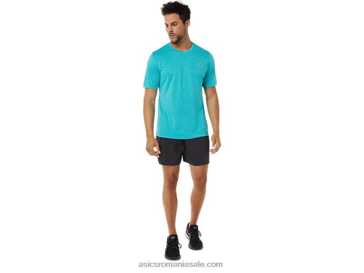 Asics techno cyan top de performanță cu mânecă scurtă pentru bărbați ZF464892