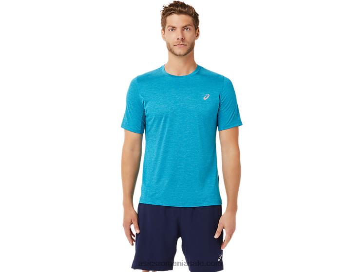 Asics verde albastrui top de performanță cu mânecă scurtă pentru bărbați ZF4642037