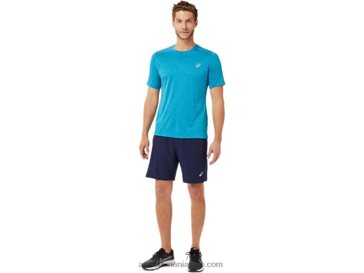 Asics verde albastrui top de performanță cu mânecă scurtă pentru bărbați ZF4642037