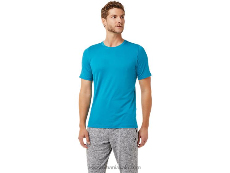 Asics verde albastrui top tehnic hthr pentru bărbați cu mânecă scurtă ZF4642035