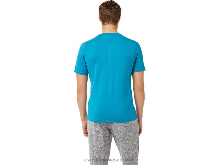 Asics verde albastrui top tehnic hthr pentru bărbați cu mânecă scurtă ZF4642035