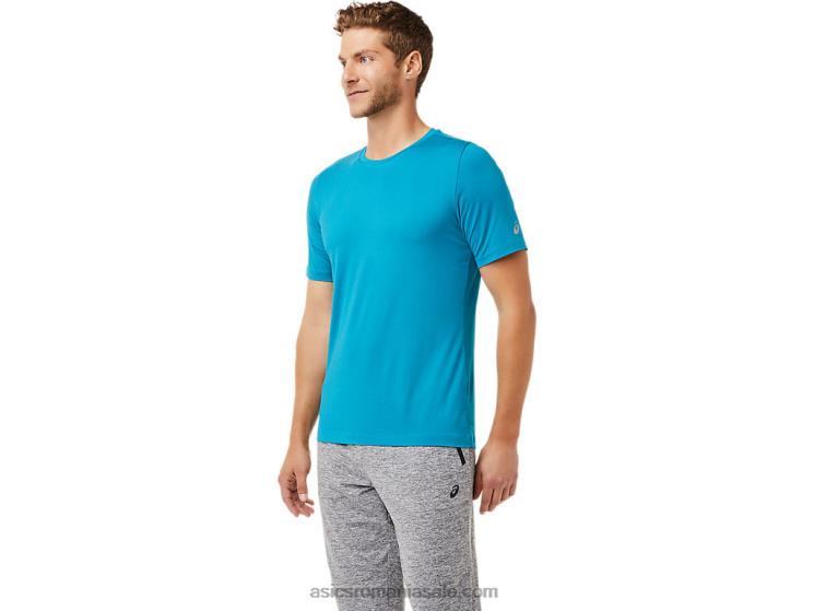 Asics verde albastrui top tehnic hthr pentru bărbați cu mânecă scurtă ZF4642035