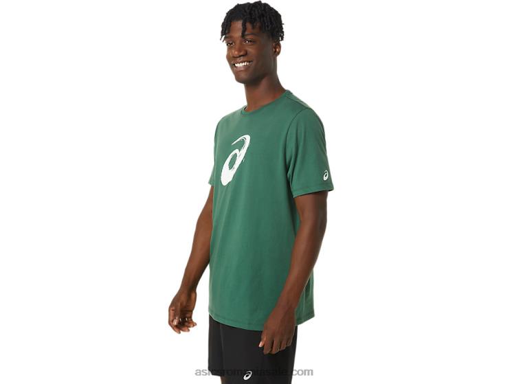 Asics verde de vânător tricou cu mânecă scurtă cu pensulă ZF464879