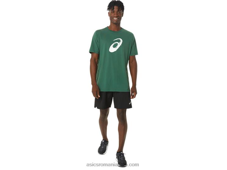 Asics verde de vânător tricou cu mânecă scurtă cu pensulă ZF464879