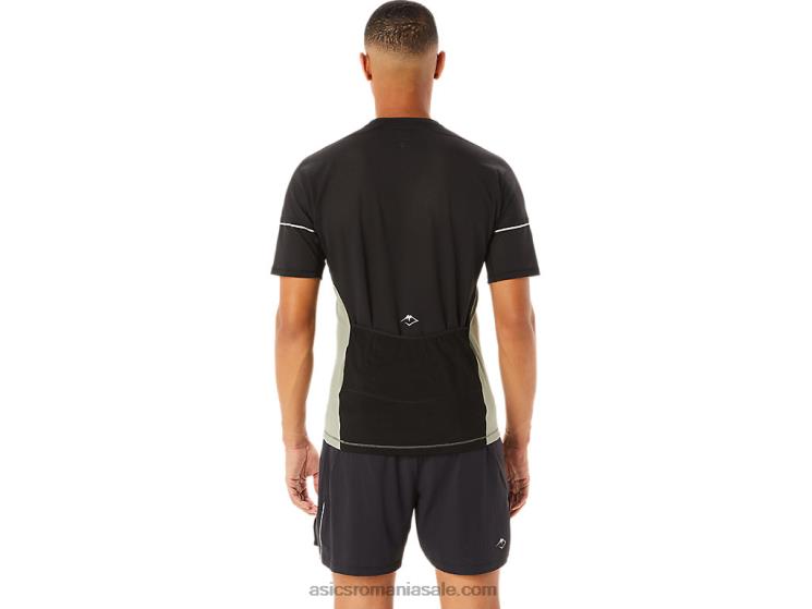 Asics verde lichen/negru de performanță top fujitrail pentru bărbați ZF4641088