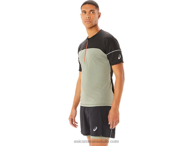 Asics verde lichen/negru de performanță top fujitrail pentru bărbați ZF4641088