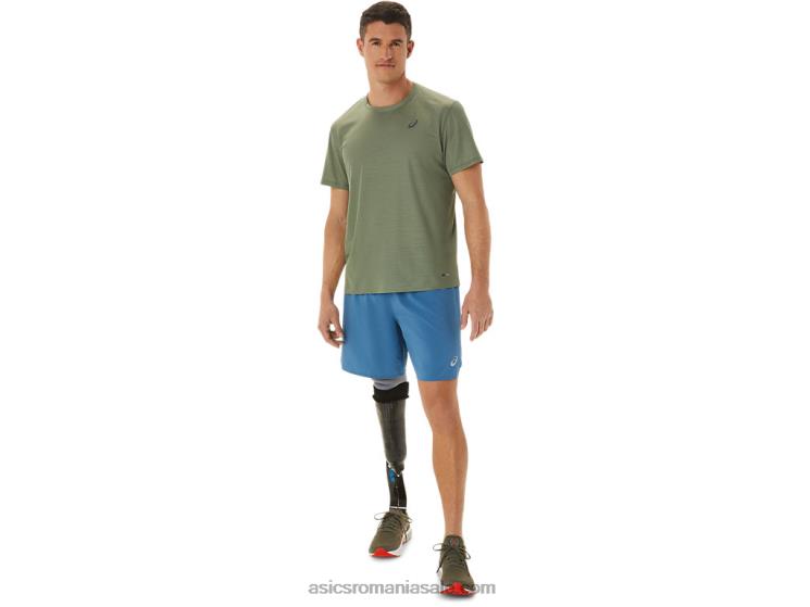 Asics verde lichen top cu mânecă scurtă ventilate actibreeze pentru bărbați ZF4641042