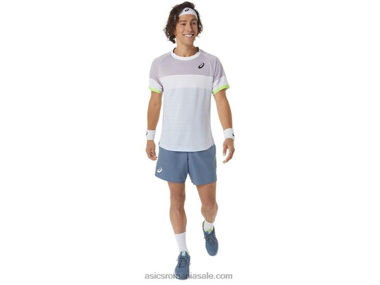 Asics violet amurg/cer moale top cu mânecă scurtă pentru bărbați ZF464441