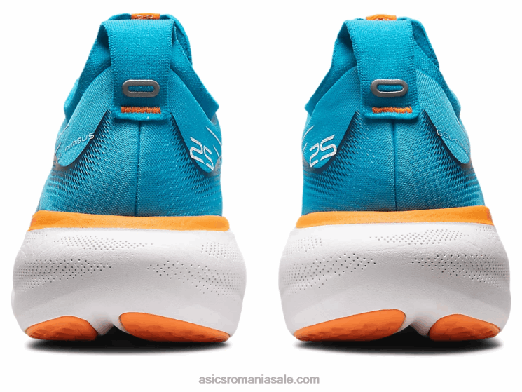 Asics albastru insula/piersica soarelui gel-nimbus 25 lățime ZF464341