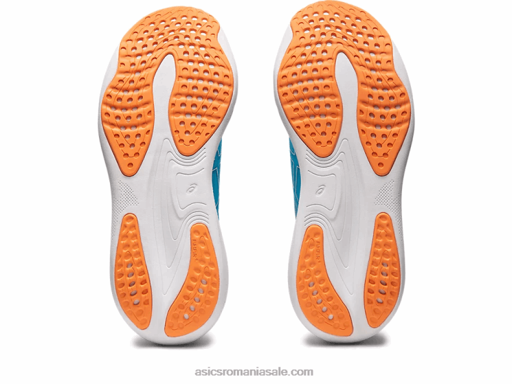 Asics albastru insula/piersica soarelui gel-nimbus 25 lățime ZF464341