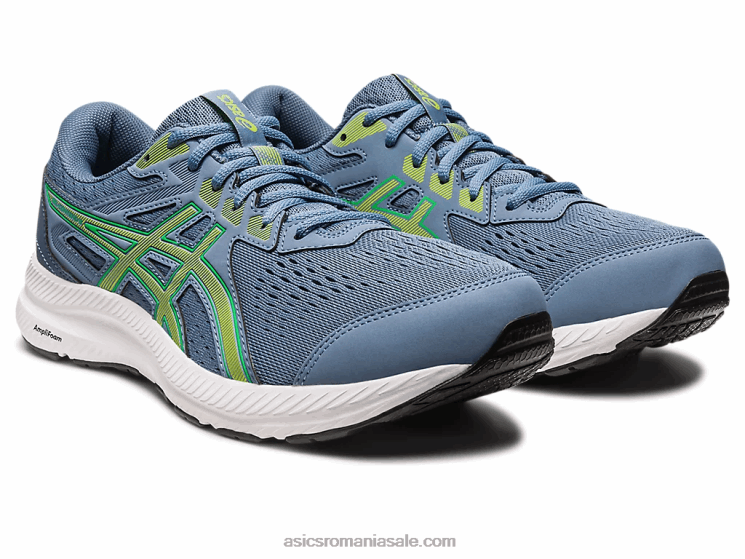 Asics albastru oțel/coaja de lime conținut de gel 8 ZF464530