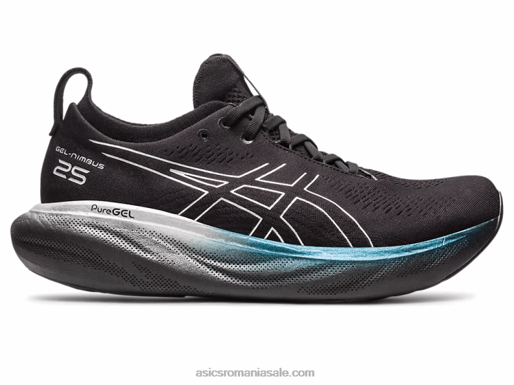 Asics negru/argint pur gel-nimbus 25 platină ZF464342