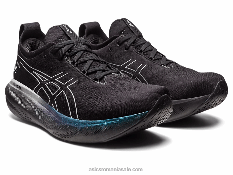 Asics negru/argint pur gel-nimbus 25 platină ZF464342