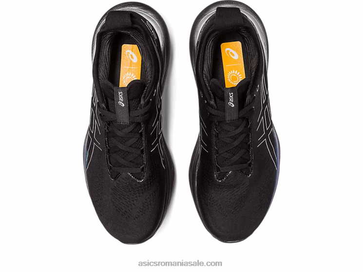 Asics negru/argint pur gel-nimbus 25 platină ZF464342
