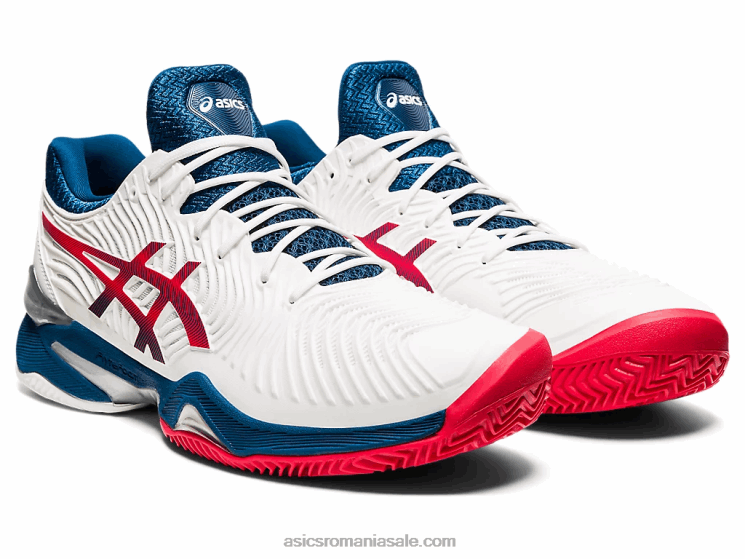 Asics alb/albastru mako curte ff 2 zgura ZF4641995
