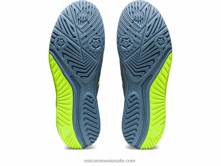 Asics albastru oțel/verde pericol gel-rezoluție 9 lățime ZF464364