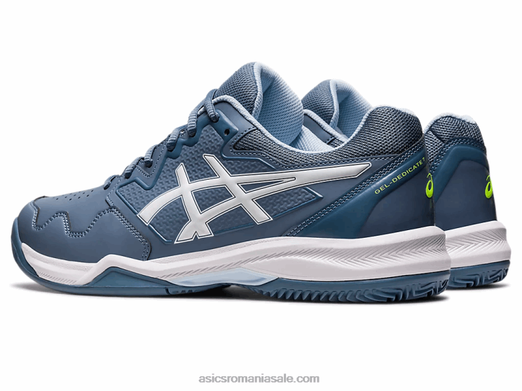 Asics albastru otel/alb gel-dedicat 7 argilă ZF464483